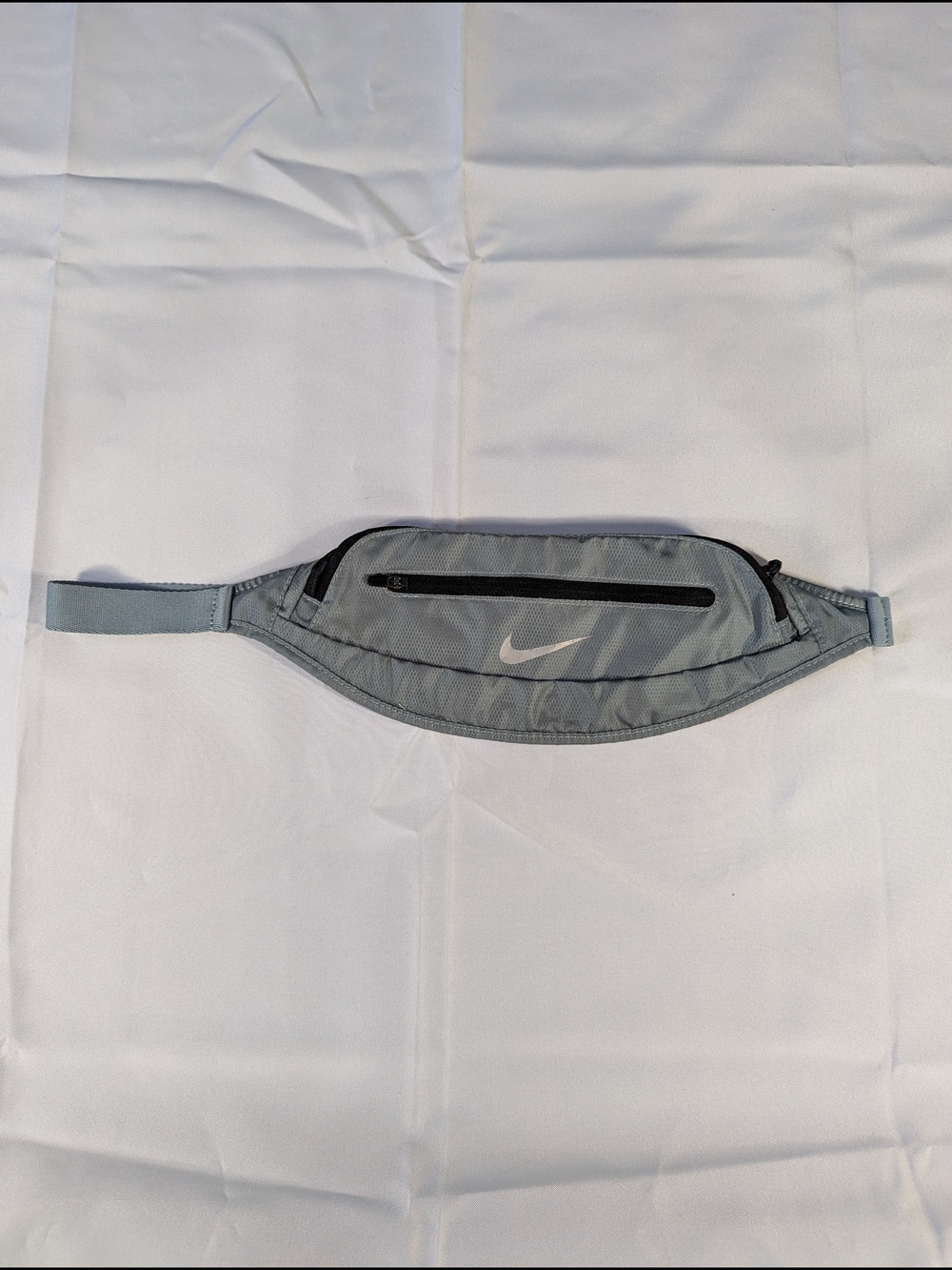 Nike Light Gray Waist Pack with Black Zipper